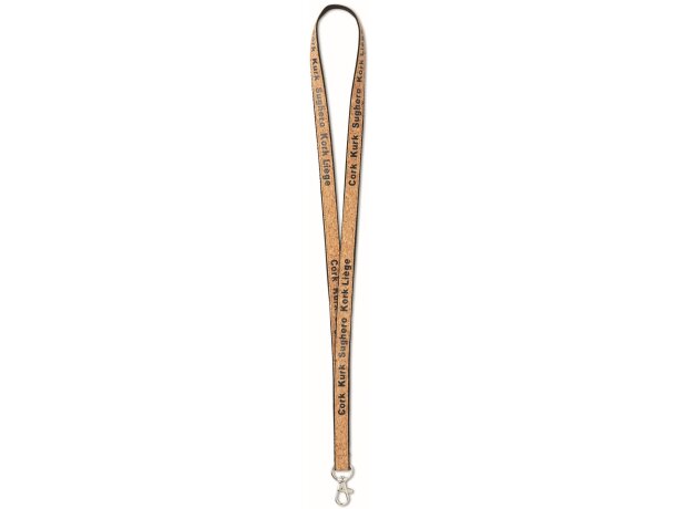 Lanyard con recubrimiento de corcho gris oscuro