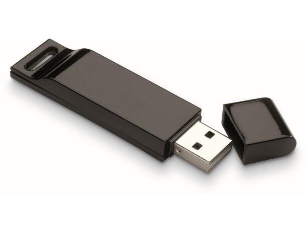 USB plano 16GB personalizado para conferencias y eventos negro