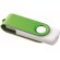 USB giratorio carcasa blanca 8GB con logo a todo color verde