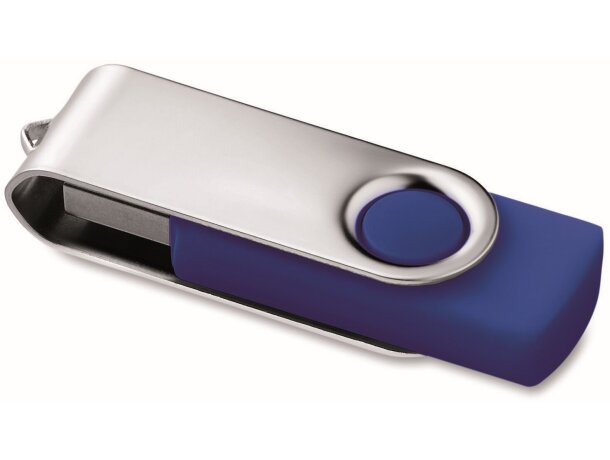 USB giratorio personalizado y económico Techmate azul royal