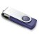 USB giratorio 3.0 16GB personalizado para uso corporativo azul
