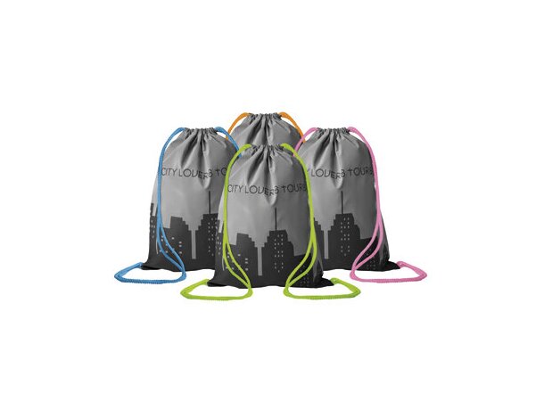 Bolsa de seguridad con cordón reflectante amarillo fluorescente