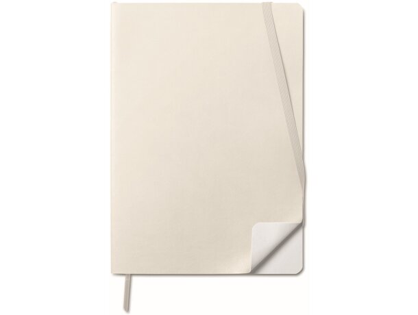 Libreta a5 de polipiel pu (tapa blanda) blanco