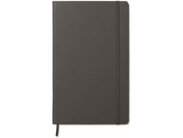 Libreta de polipiel pu (tapa dura) gris oscuro