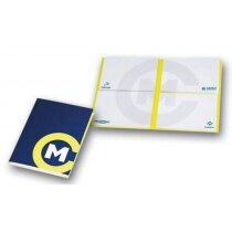 Carterita con 4 blocs de notas adhesivas de 50 hojas personalizada Carterita con 4 blocs de notas adhesivas de 50 hojas personalizada
