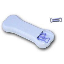 Caja en forma de hueso con clips personalizada Caja en forma de hueso con clips personalizada