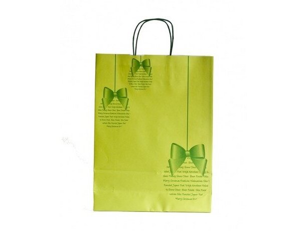 Bolsa de papel ecológico con diseño de Navidad personalizada