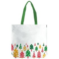 Bolsa laminada con dibujos de árbol de Navidad personalizada