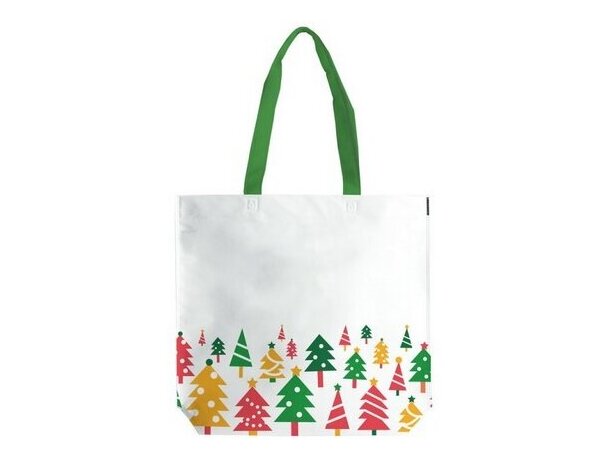 Bolsa laminada con dibujos de árbol de Navidad personalizada