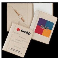Carpeta portadocumento cartón reciclado lapiz y bloc