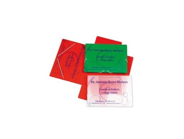 Carpeta de plástico pequeña con cierre de gomas Carpeta de plástico pequeña con cierre de gomas