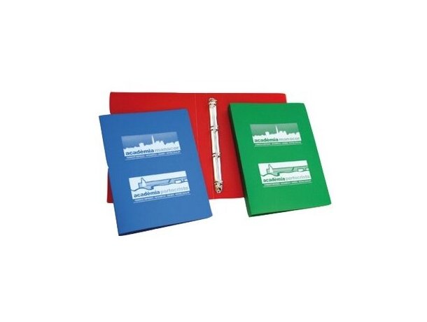 Carpeta de plástico con 4 anillas de 25 mm personalizada