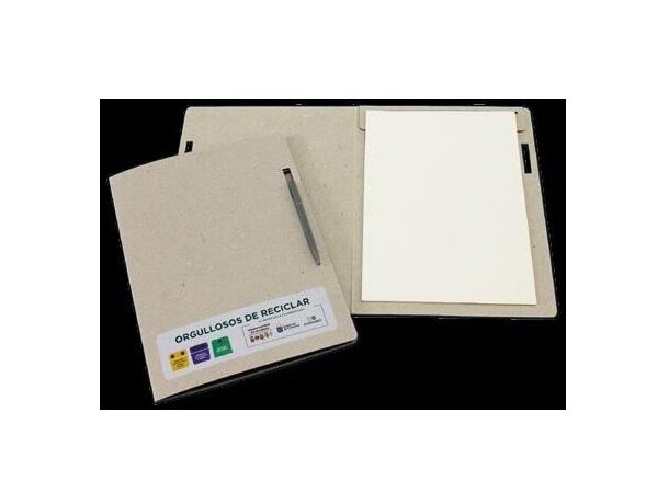 Carpeta de cartón con bloc de 20 hojas personalizada Carpeta de cartón con bloc de 20 hojas personalizada