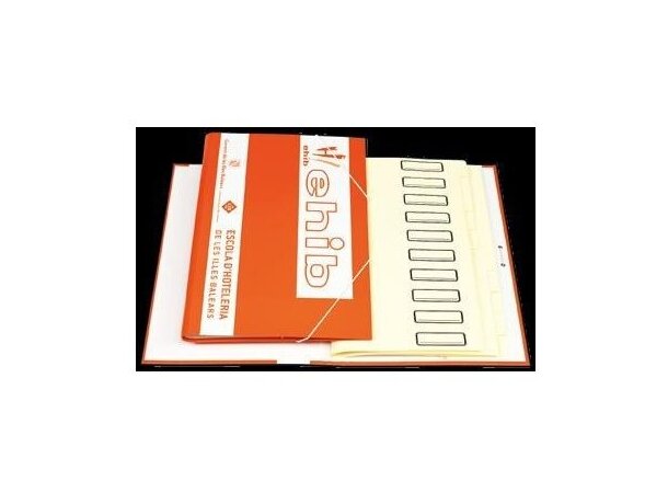 Carpeta de carton encuadernada con separadores personalizada
