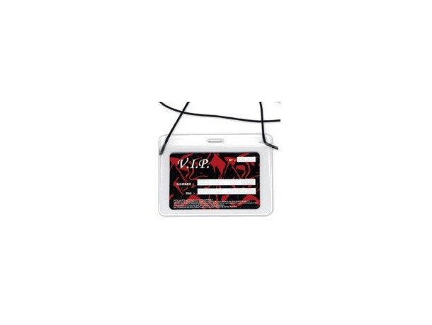 Funda para acreditaciones con cordón