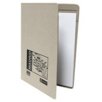 Carpeta de cartón reciclado con bloc de 20 hojas encoladas Carpeta de cartón reciclado con bloc de 20 hojas encoladas