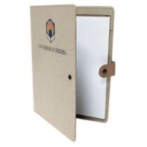Carpeta de cartón reciclado con lengüeta de polipiel personalizada Carpeta de cartón reciclado con lengüeta de polipiel personalizada