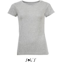 Camiseta de mujer tejido mxto Sols personalizada gris Camiseta de mujer tejido mxto Sols personalizada gris