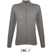 Chaqueta de punto cremallera Gordon Sols personalizada gris Chaqueta de punto cremallera Gordon Sols personalizada gris