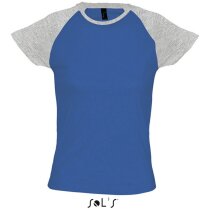 Camiseta de mujer manga combinada Sols grabada Camiseta de mujer manga combinada Sols grabada