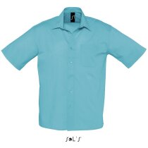 Camisa de hombre de trabajo manga corta en colores Sols verde manzana