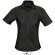 camisa de mujer entallada estilo oxford sols personalizada negra negro