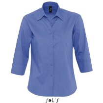 Camisa de mujer tejido popelin Sols personalizada azul Camisa de mujer tejido popelin Sols personalizada azul