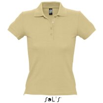 Polo manga corta de mujer People de Sols 205 gr Sols personalizado beige Polo manga corta de mujer People de Sols 205 gr Sols personalizado beige