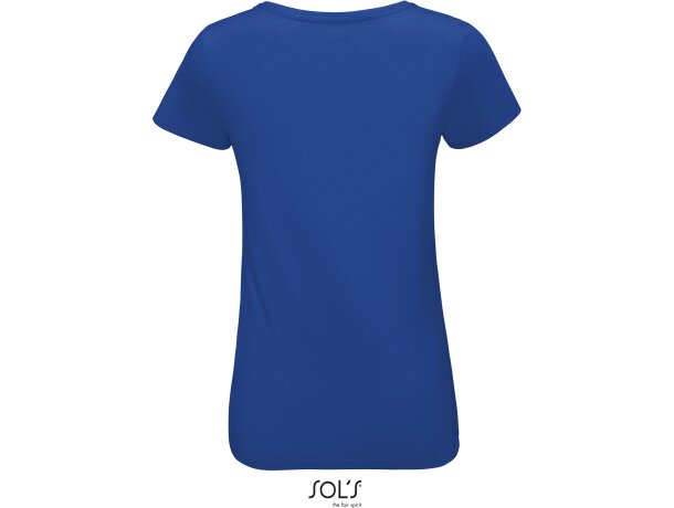 Camiseta mujer ajustada Sol's martin Azul royal detalle 5