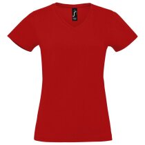 Camiseta publicitaria Imperial V mujer cuello pico algodón 190