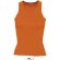 Camiseta de mujer sin mangas ajustada Sols personalizada naranja