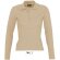 polo de mujer entallado con manga larga sols personalizado beige natural