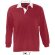 polo de rugby en manga larga colores lisos sols personalizado rojo