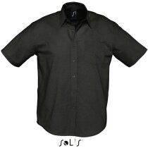 Camisa de hombre manga corta estilo Oxford Sols negra Camisa de hombre manga corta estilo Oxford Sols negra