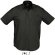 camisa de hombre manga corta estilo oxford sols negra negro