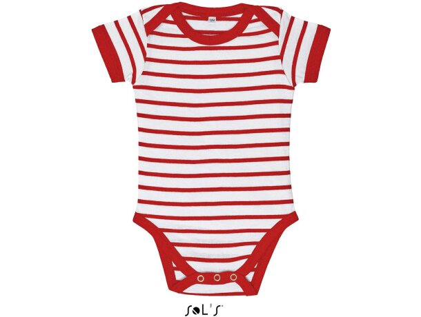 Body Miles Baby Color Sols personalizado blanco y marino