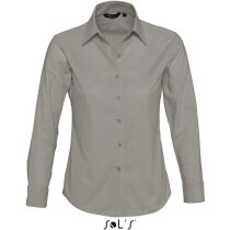 Camisa de mujer estilo oxford Sols personalizada gris Camisa de mujer estilo oxford Sols personalizada gris