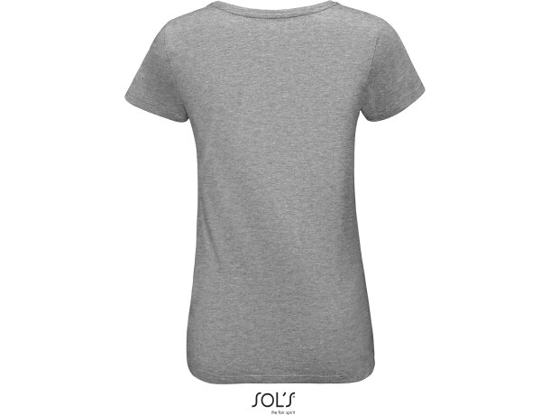 Camiseta mujer ajustada Sol's martin Gris mezcla detalle 15