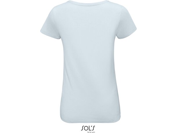 Camiseta mujer ajustada Sol's martin Azul crema detalle 7
