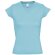 Camiseta de mujer cuello de pico colores Sols azul atolón