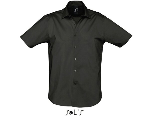 Camisa de hombre de trabajo en colores Sols negra Camisa de hombre de trabajo en colores Sols negra