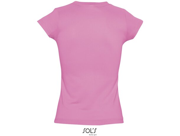 Camiseta de mujer cuello de pico colores sols merchandising