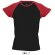 Camiseta de mujer manga combinada Sols negra merchandising