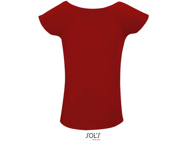 Camiseta diseño largo de mujer en colores sols barata