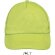 Gorra de 5 paneles cierre ajustable Sols merchandising verde manzana