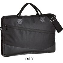 Maletín para ordenador con asas ajustables Sols personalizado negro Maletín para ordenador con asas ajustables Sols personalizado negro