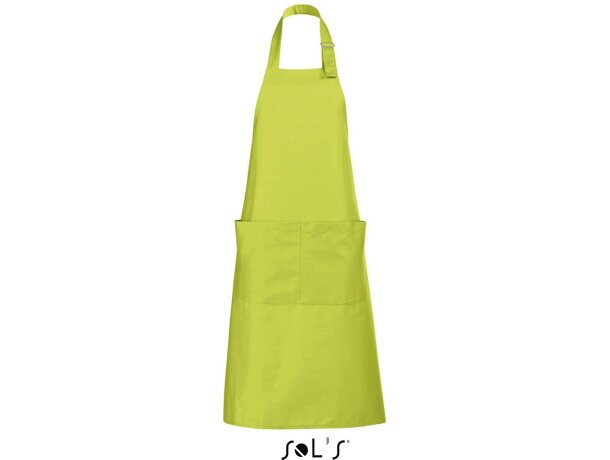 delantal largo en colores en tejido mixto Sols personalizado verde manzana delantal largo en colores en tejido mixto Sols personalizado verde manzana