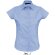 camisa de mujer manga corta elastan sols personalizada azul claro