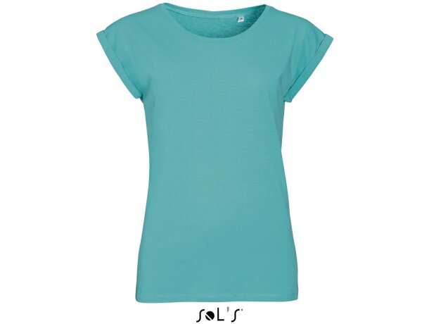 Camiseta entallada de mujer cuello redondo Sols personalizada Camiseta entallada de mujer cuello redondo Sols personalizada