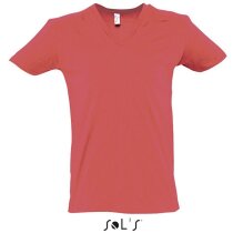 Camiseta de hombre cuello pico Master Sols coral Camiseta de hombre cuello pico Master Sols coral